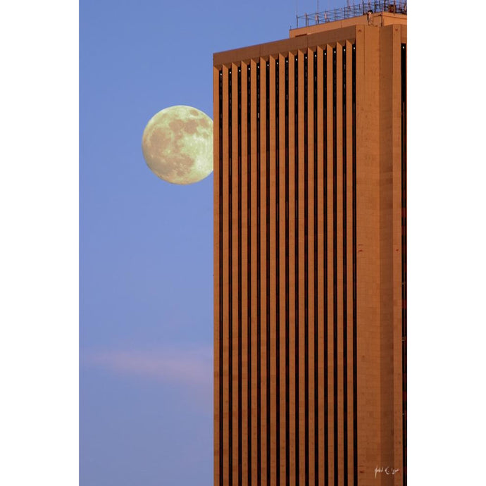 Full Moon & The AON Chicago Fine Art Photographic Print and 